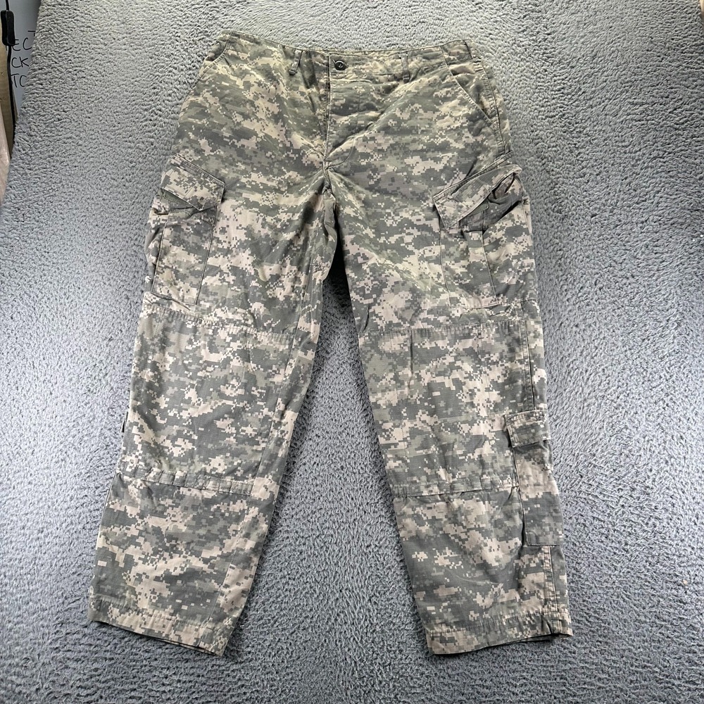 US Army Pant Mens L Brown Camouflage Cargo Straight Military Tactical Uniform